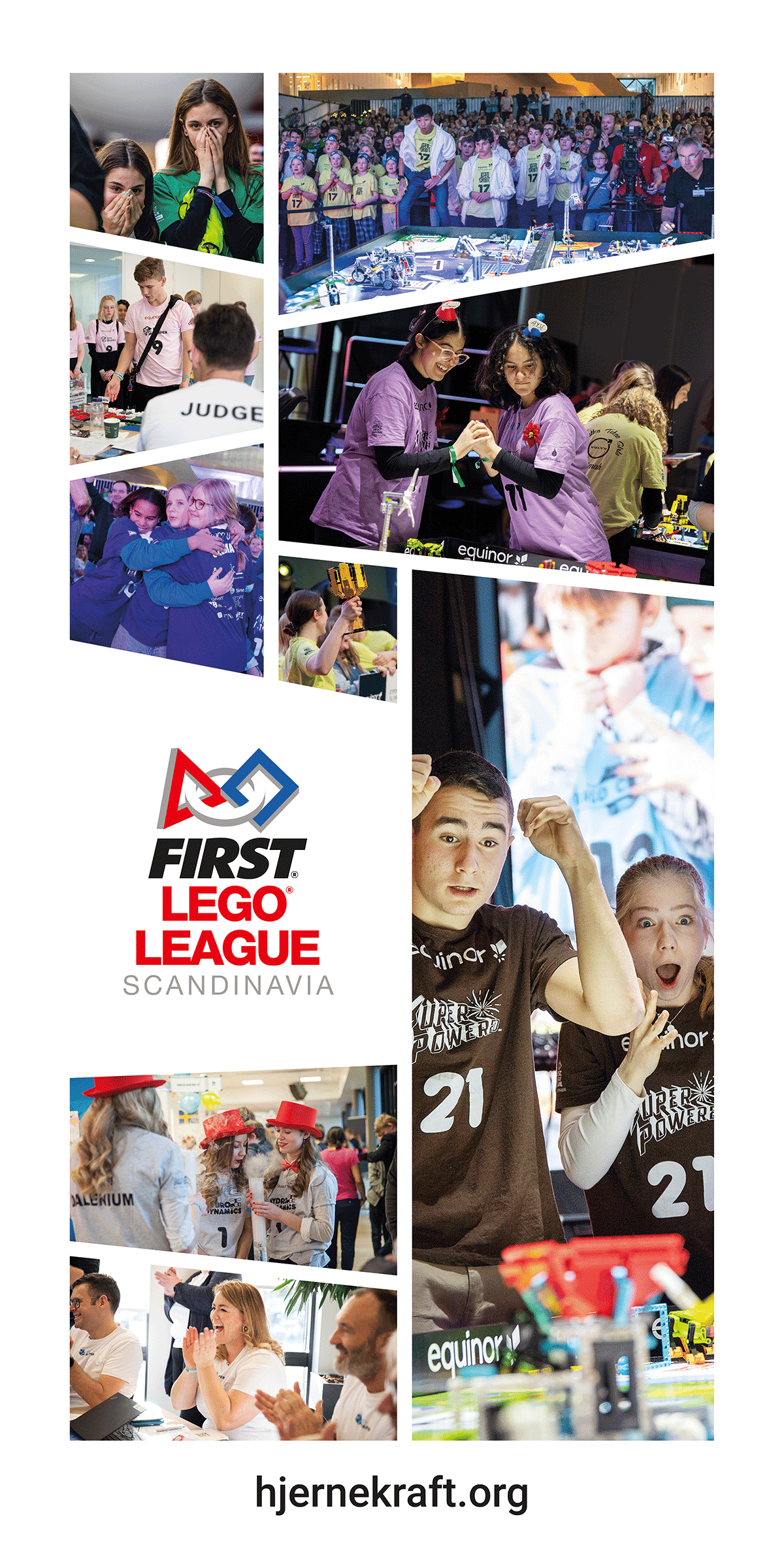 FLL banner med bilder, 1x2m